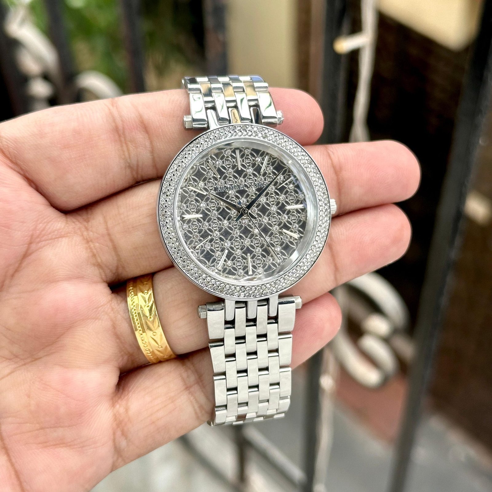 Michael Kors MK-3404 Darci Crystal Paved Silver