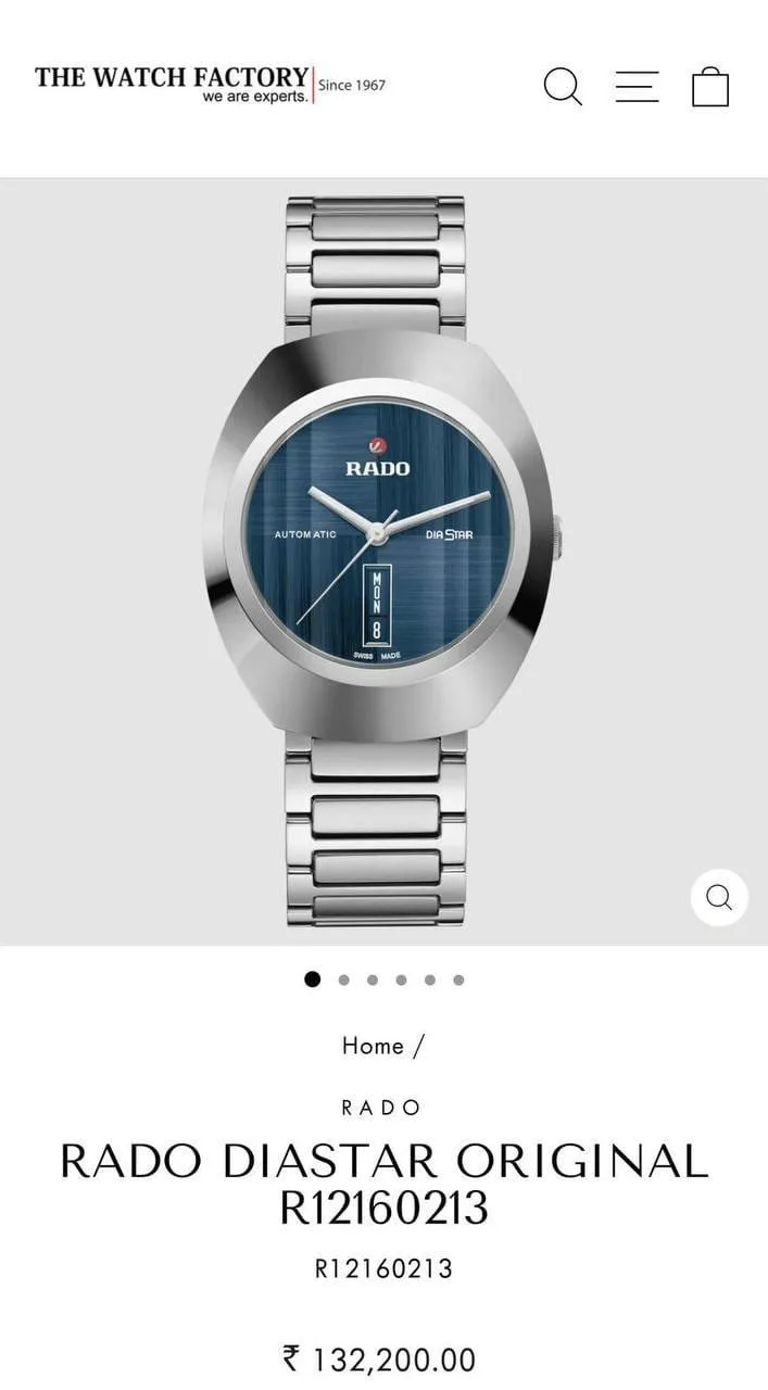 first copy watches Rado Diastar Silver Automatic Machine Premium Watch Store Rado Diastar Silver Automatic Machine - Image 3