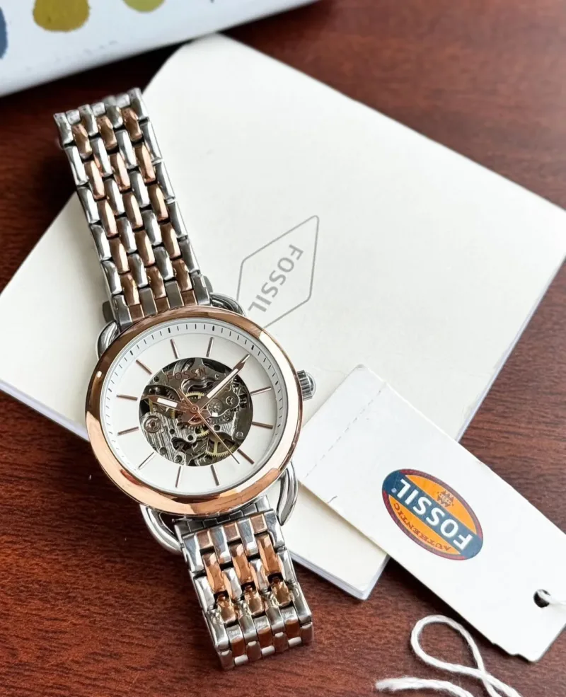 Fossil Rose Gold Band Combo