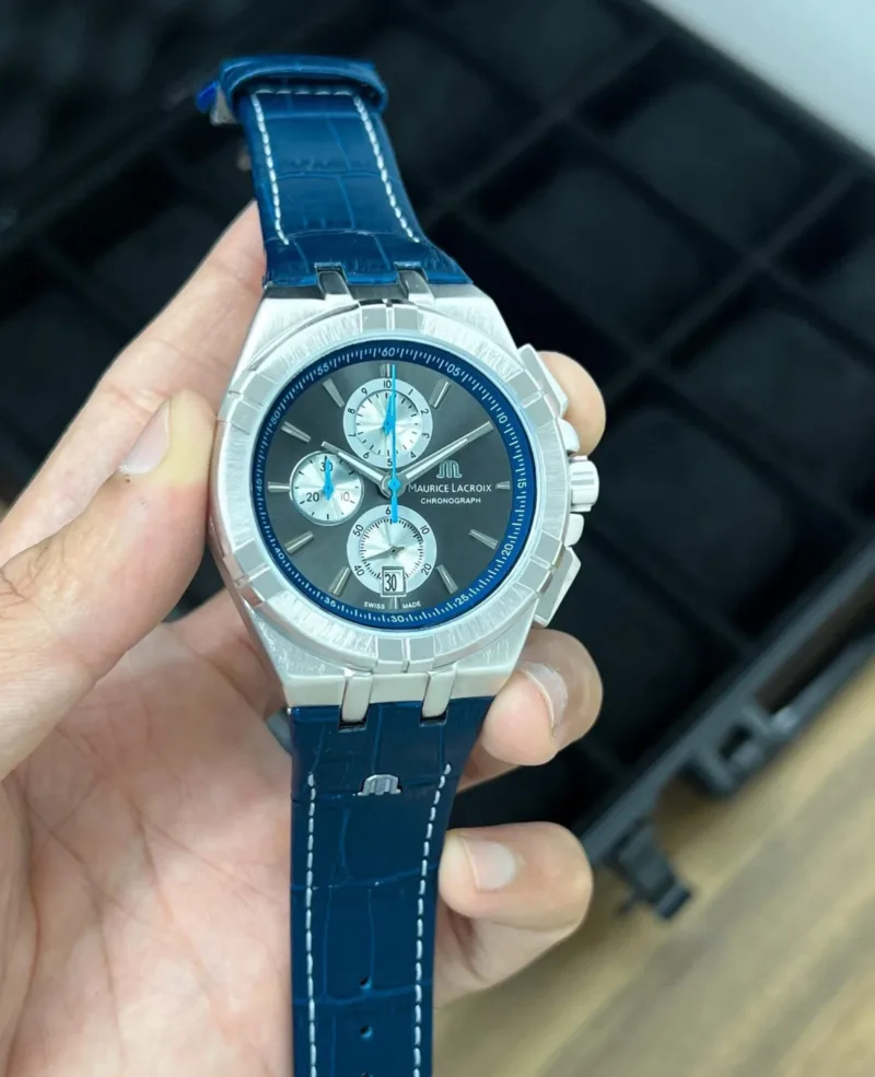 Maurice Lacroix Herrenuhr Zifferblatt Anthrazit