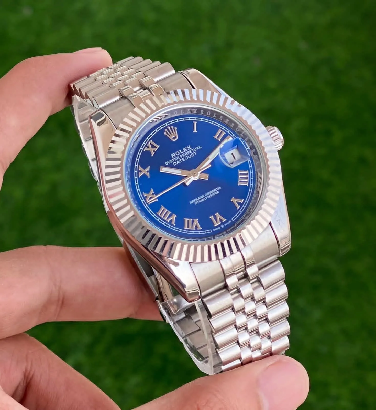 first copy watches Rolex Oyster Perpetual Bluedial Premium Watch Store Rolex Oyster Perpetual Bluedial - Image 5