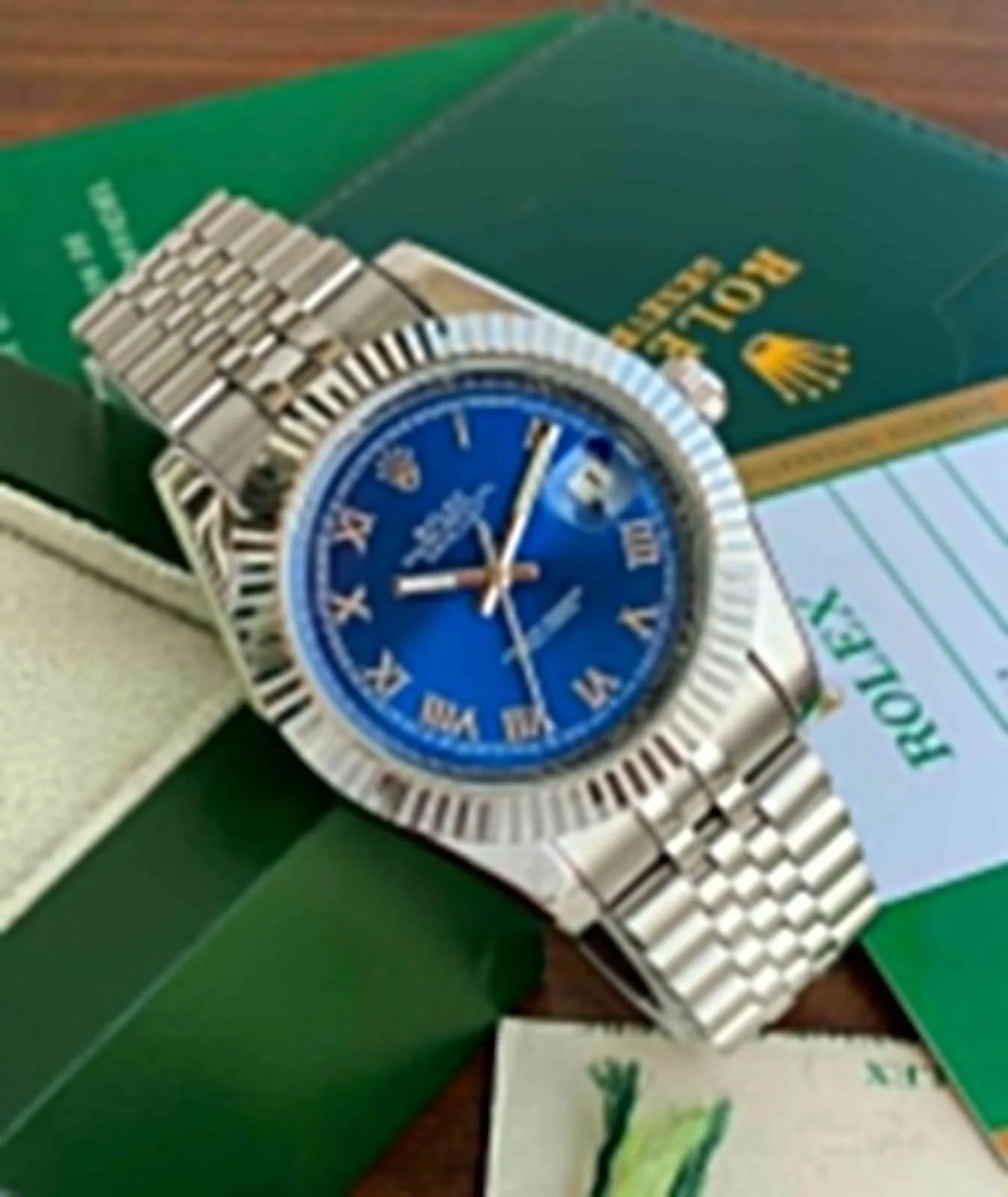 first copy watches Rolex Oyster Perpetual Bluedial Premium Watch Store Rolex Oyster Perpetual Bluedial - Image 2