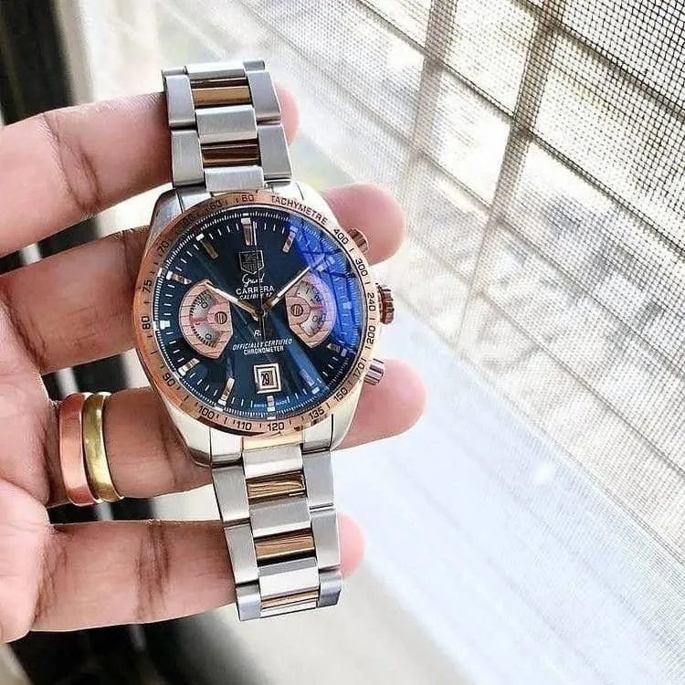 first copy watches Tag Heuer Carrera Black & Silver Premium Watch Store Tag Heuer Carrera Black & Silver - Image 3