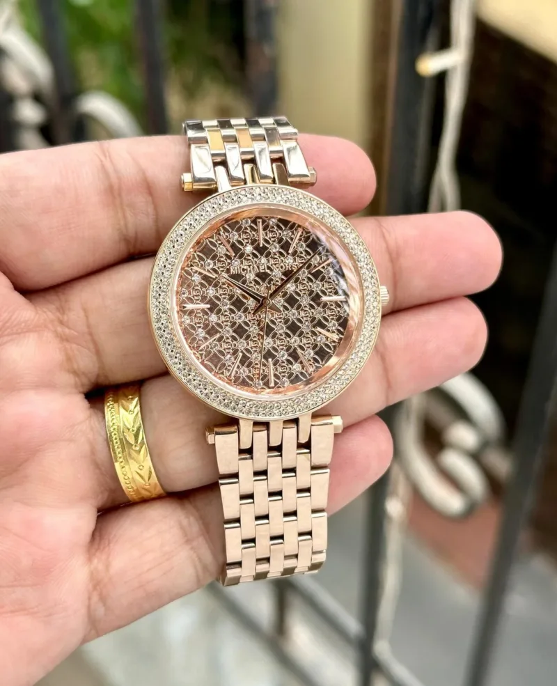 Michael Kors MK-3399 Darci Crystal Paved Rose