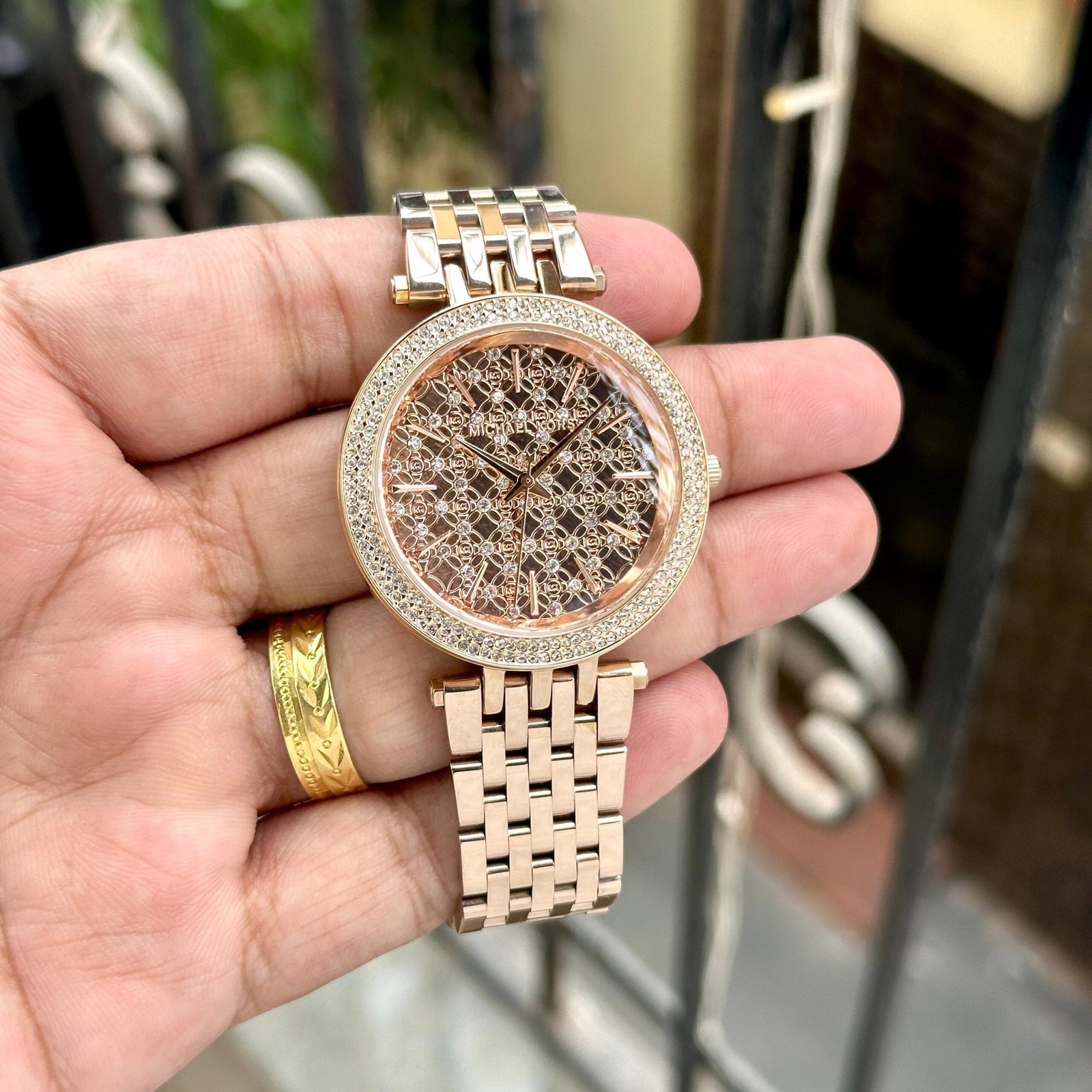 Michael Kors MK-3399 Darci Crystal Paved Rose