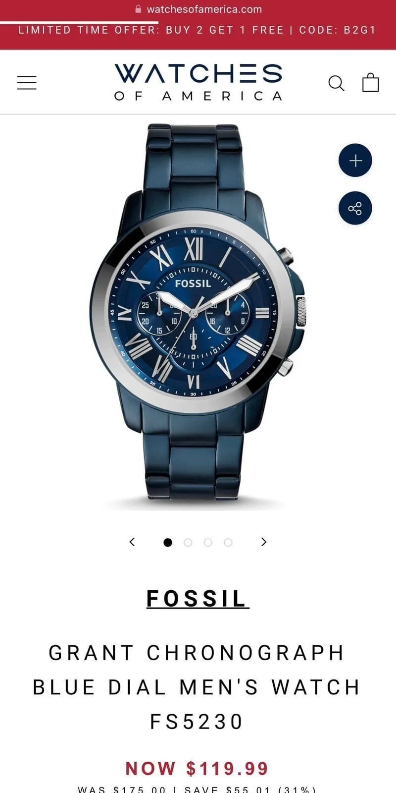 first copy watches Fossil FS-5230 Premium Watch Store Fossil FS-5230 - Image 4