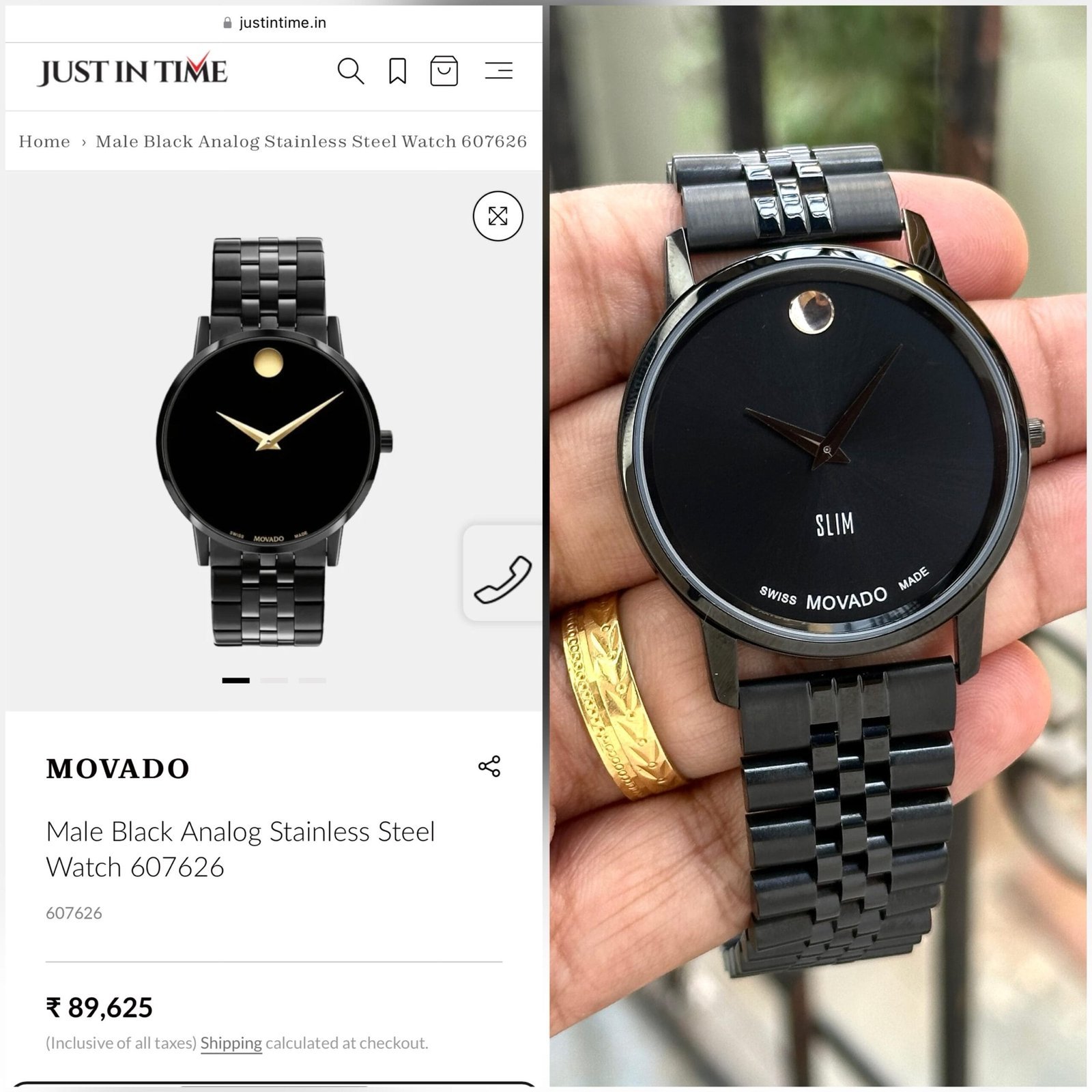 Movado Slim Full Black