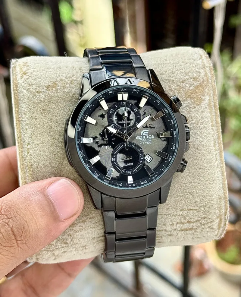 Casio Edifice EFR-303 Black – World Map Series Chronograph