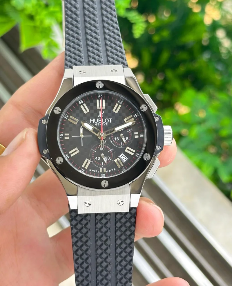 Hublot Big Bang Silver Black Chronograph