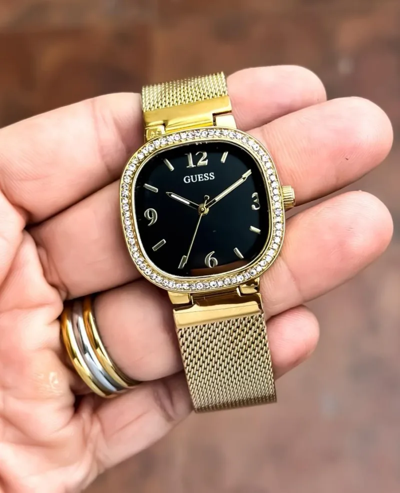 Guess women black dial