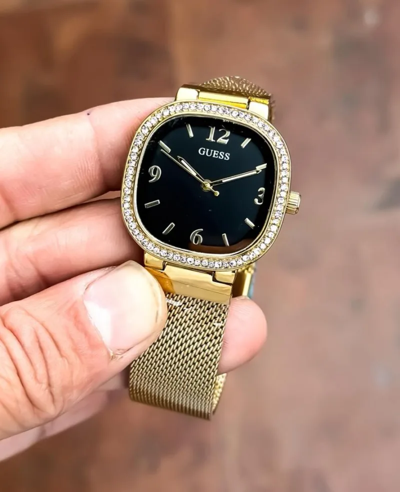 Guess women black dial