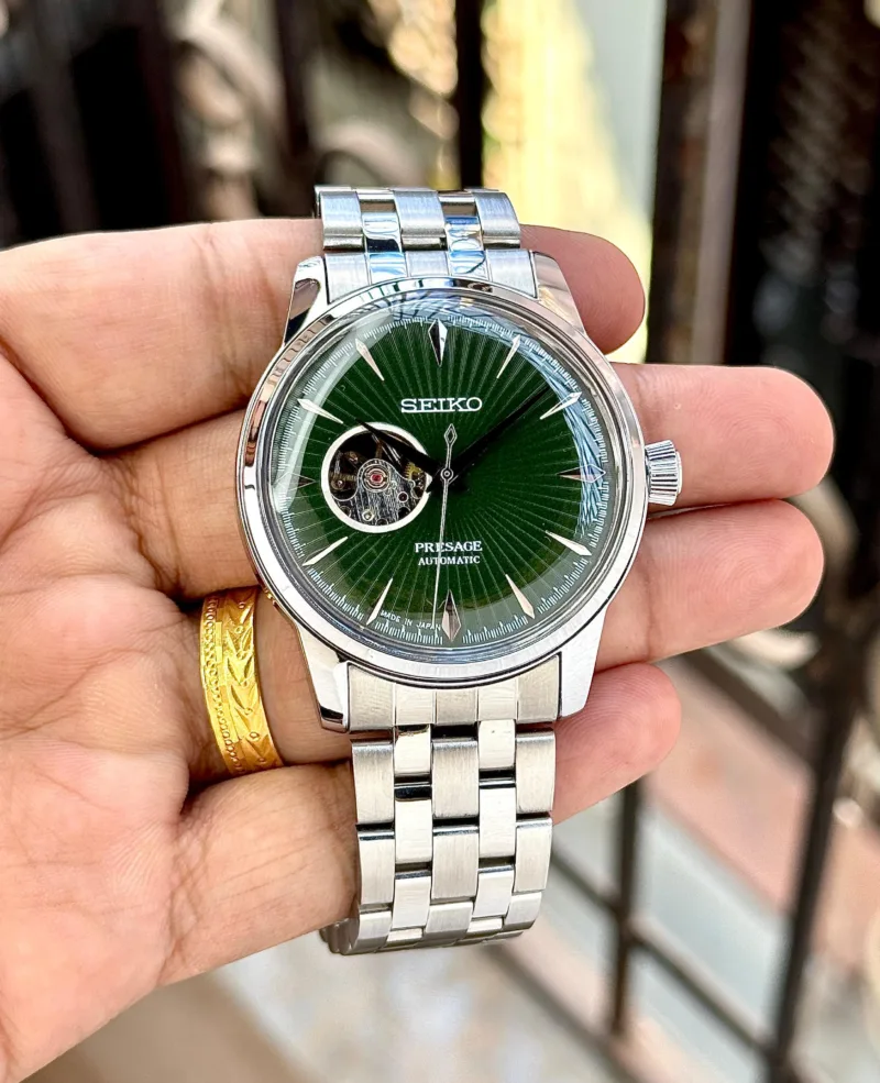 Seiko Presage Cocktail Time “Grasshopper” Open Heart