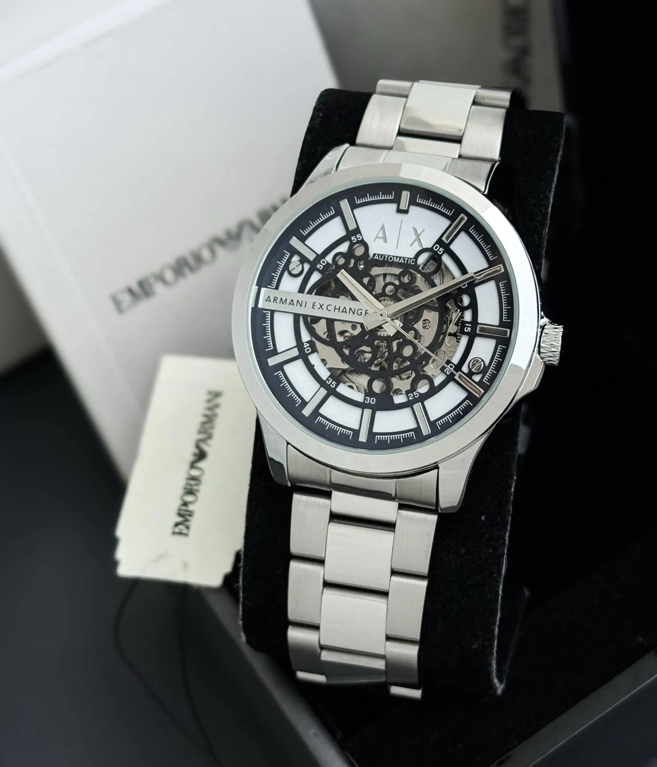 first copy watches Watches Armani Exchange Automatic Silver Stainless Steel Premium Armani Exchange Automatic Silver Stainless Steel - Image 2
