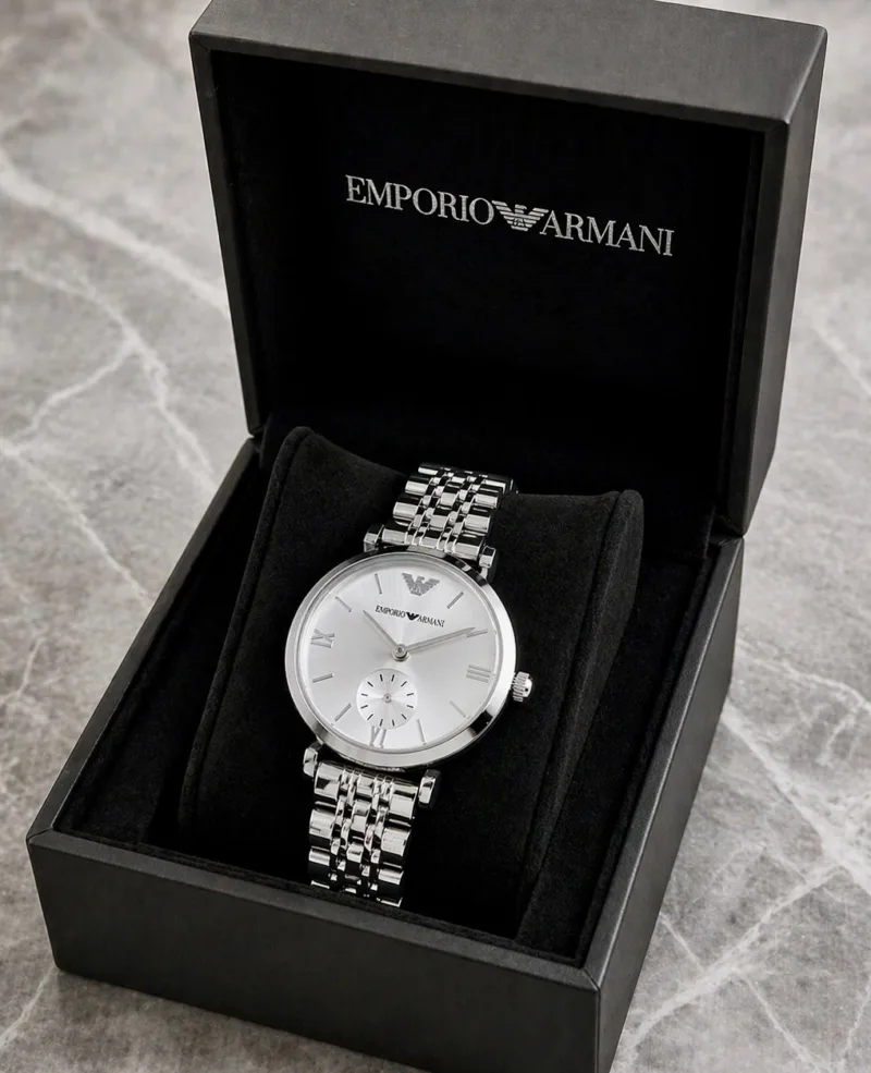 Emporio Armani Ladies Watch Silver Stainless Steell