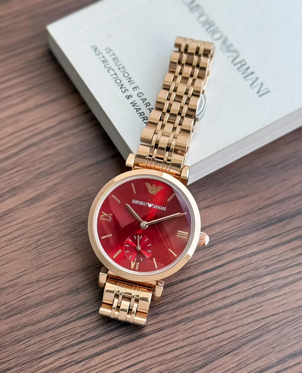 first copy watches Watches Emporio Armani Rose Gold Dial - Stainless Steel Premium Emporio Armani