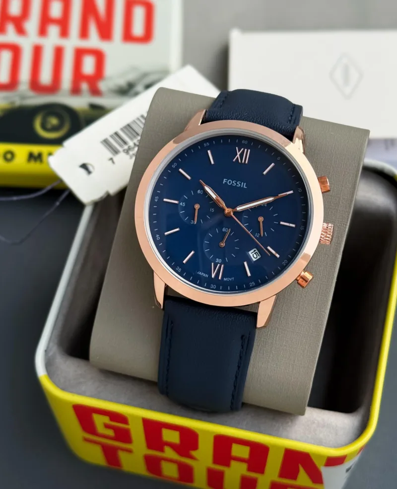 FOSSIL Blue Dial Chronograph Watch