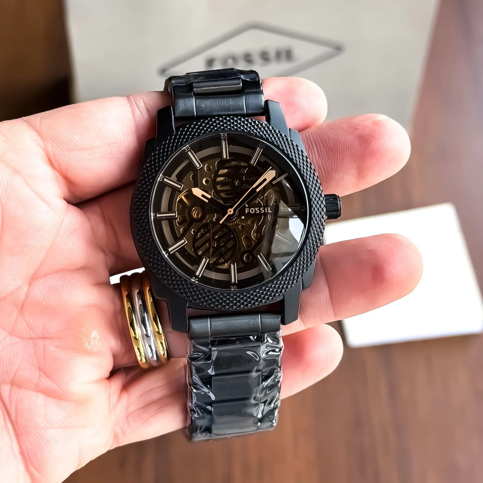 first copy watches Watches Fossil Machine Automatic Black Skeleton Dial (ME3253) Premium Fossil Machine Automatic Black Skeleton Dial (ME3253) - Image 3