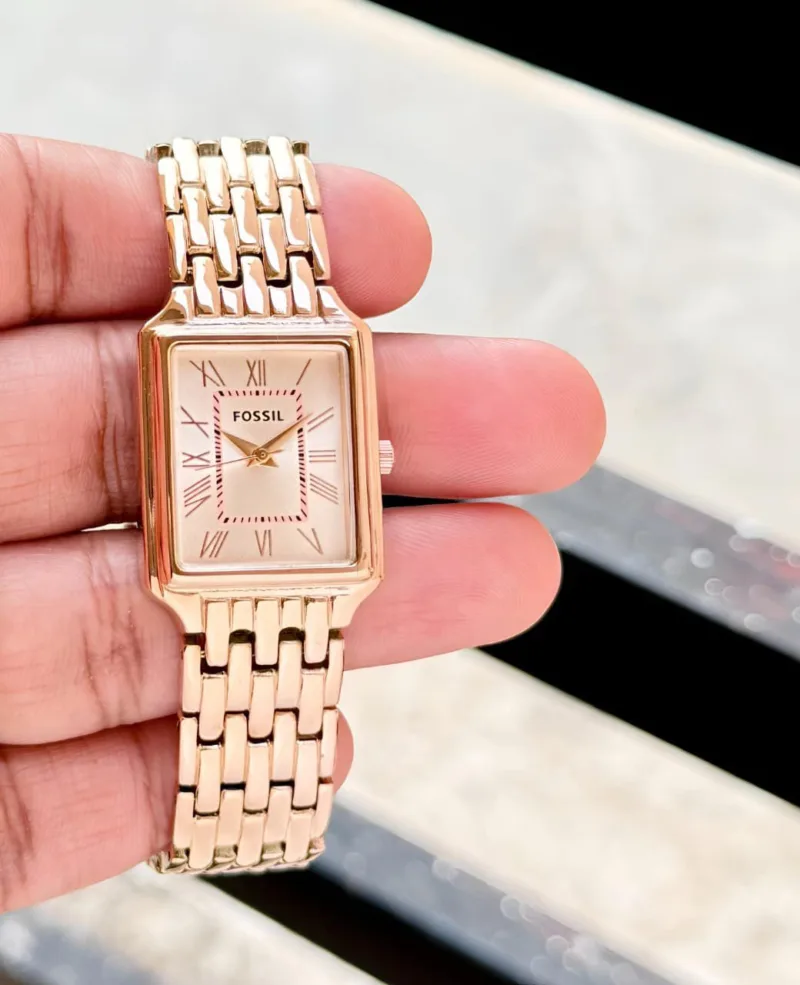 Fossil Raquel Elegant Rectangular Rose Gold s