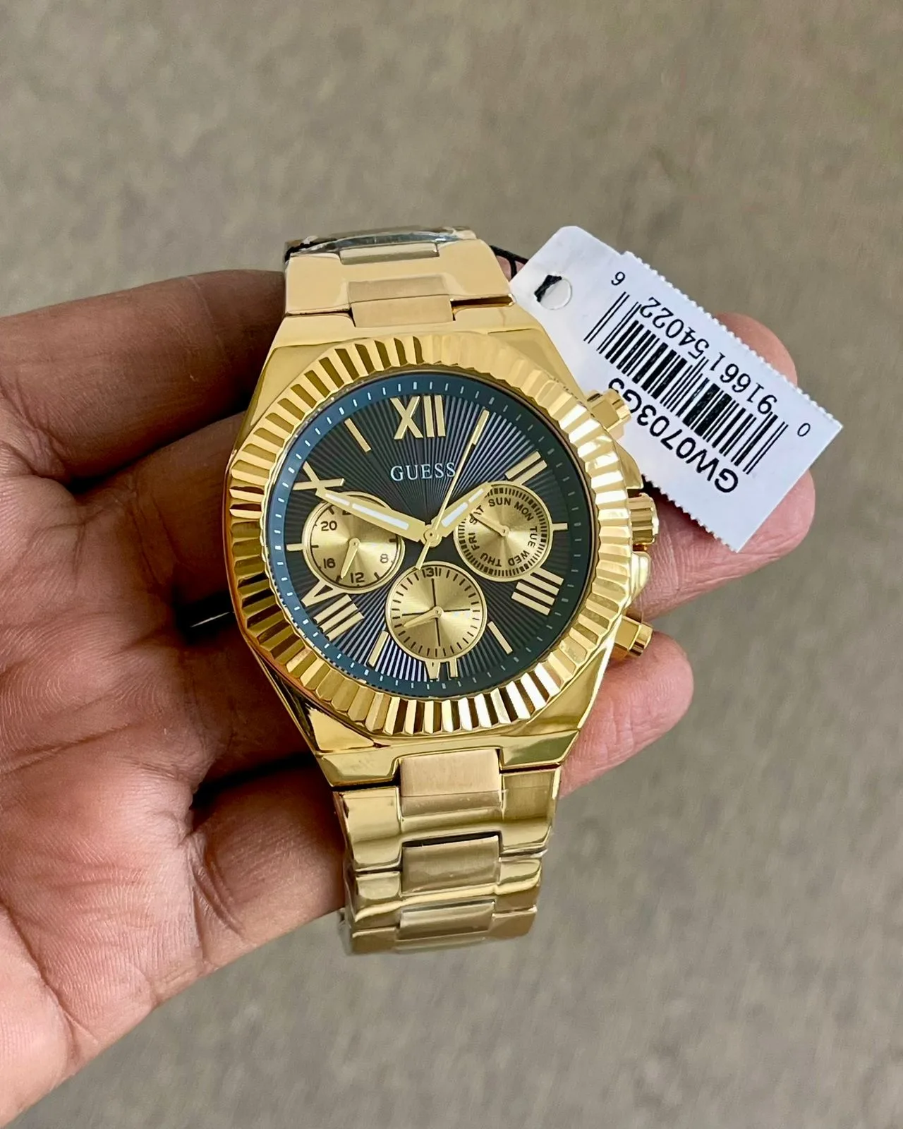 first copy watches Watches Guess Equity Black Dial Gold-Tone Stainless Steel Premium Guess Equity Black Dial Gold-Tone Stainless Steel - Image 2