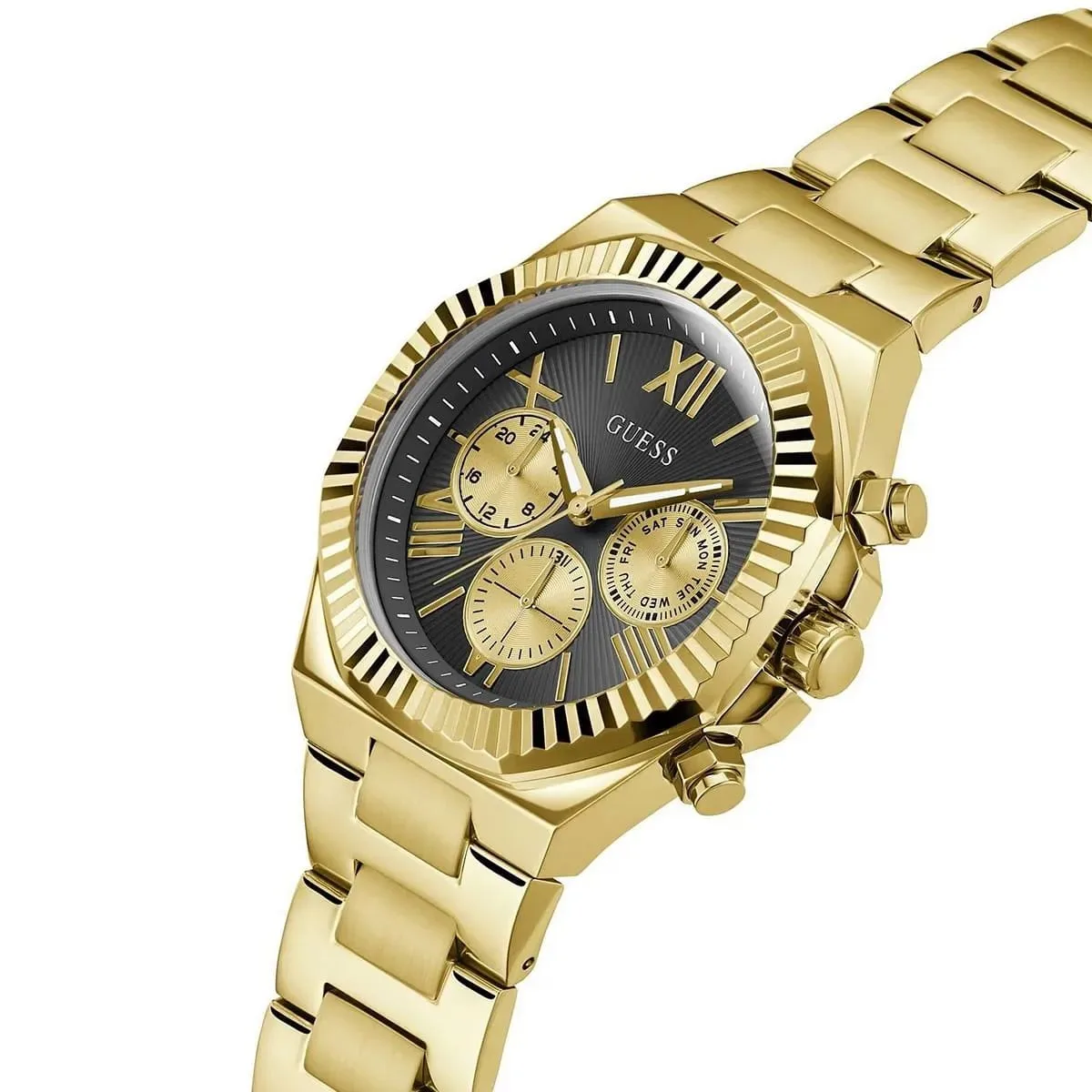 first copy watches Watches Guess Equity Black Dial Gold-Tone Stainless Steel Premium Guess Equity Black Dial Gold-Tone Stainless Steel - Image 3