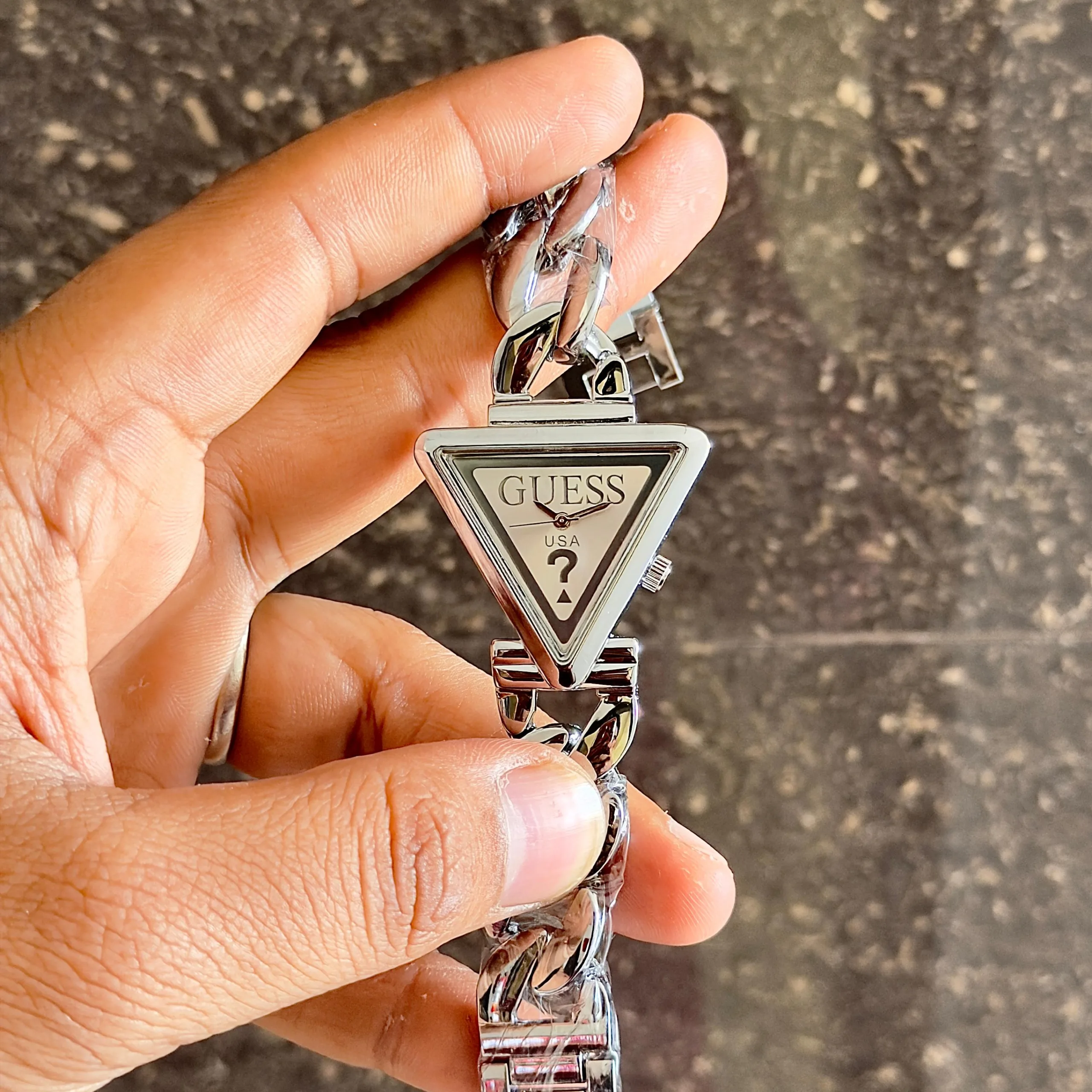 first copy watches Watches Guess Fame Silver Triangle Dial Quartz Premium Guess Fame Silver Triangle Dial Quartz - Image 3