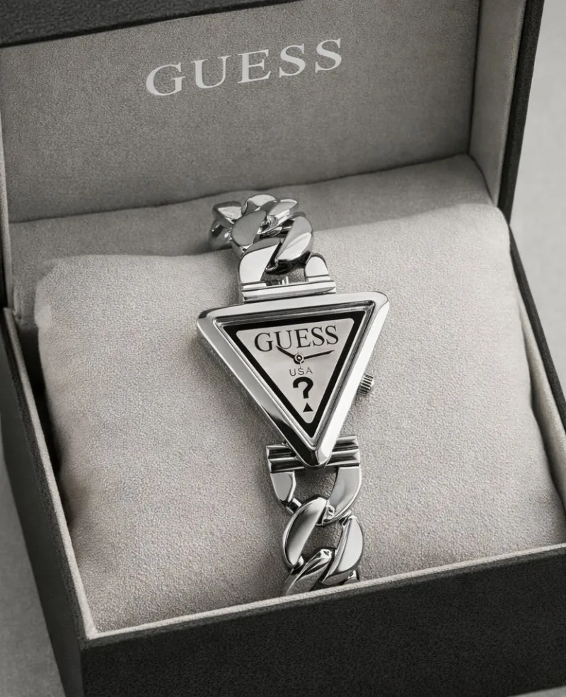 Guess Fame Silver Triangle Dial Quartz