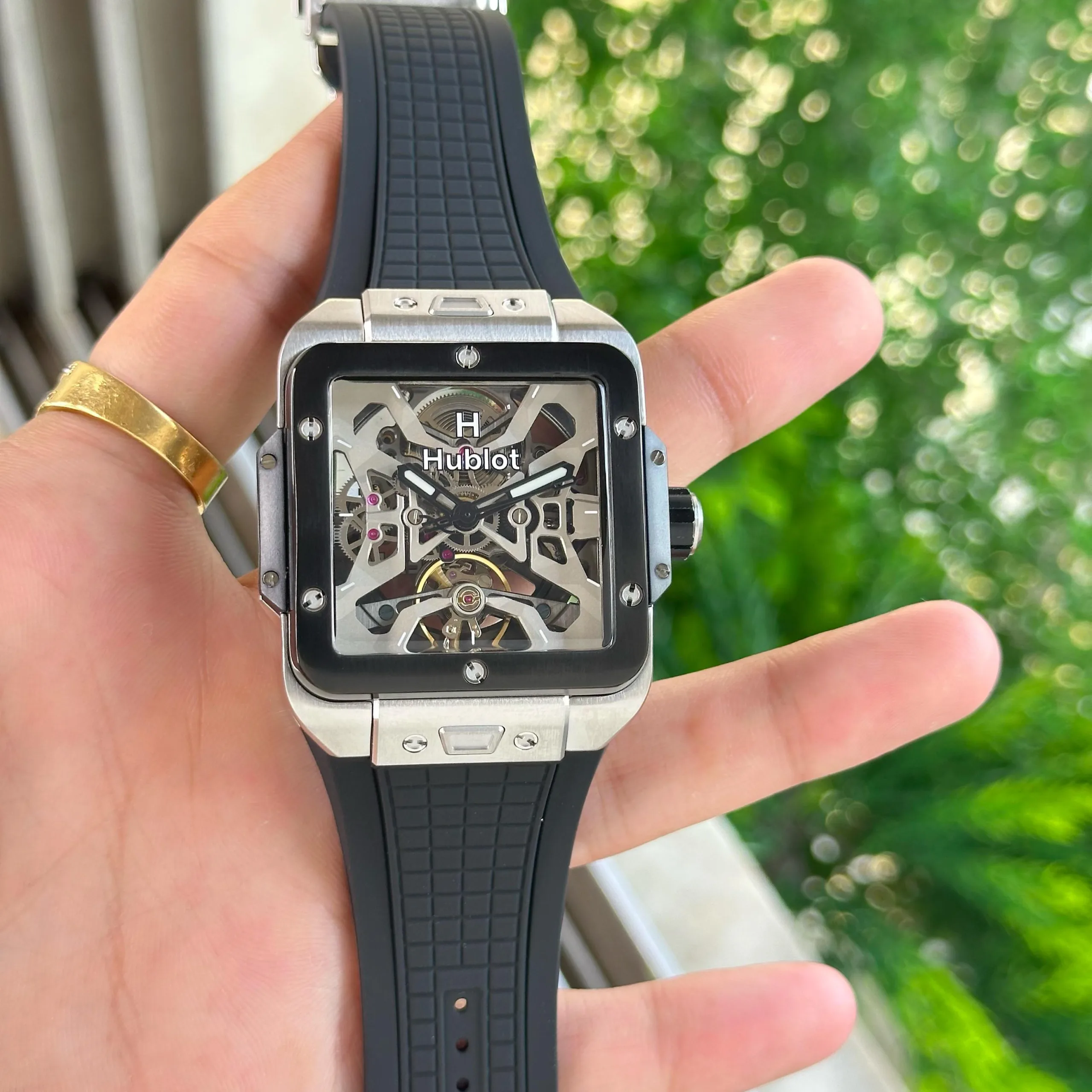 first copy watches Watches Hublot Square Bang Unico Titanium 42MM Skeleton Edition Premium Hublot Square Bang Unico Titanium3