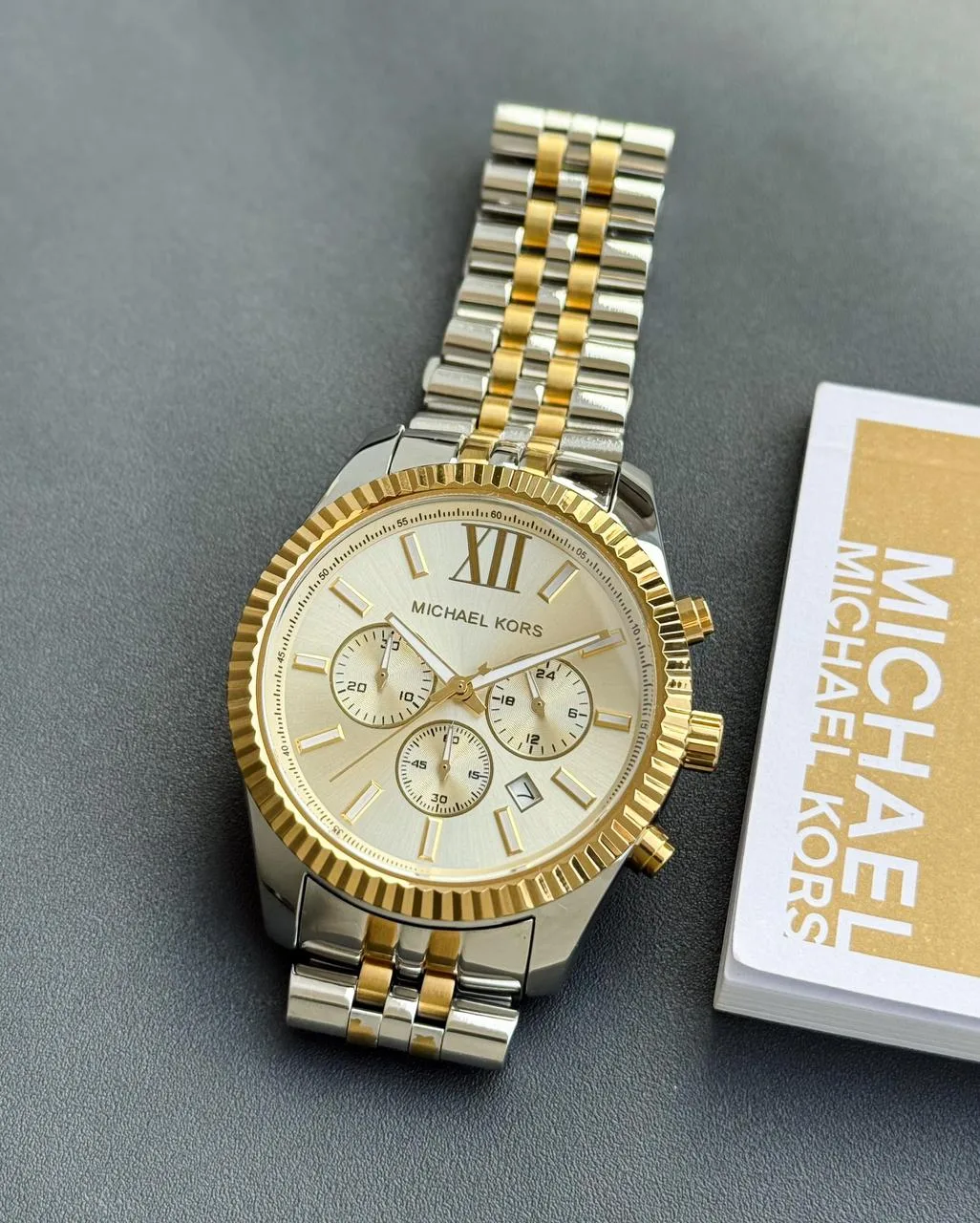 first copy watches Watches Michael Kors Men's 44mm White Dial Premium Michael Kors Men's 44mm White Dial - Image 5