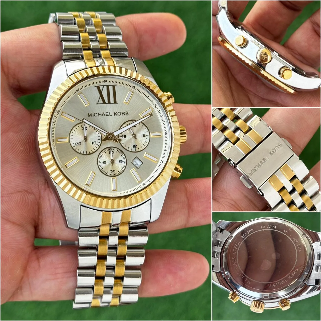 first copy watches Watches Michael Kors Men's 44mm White Dial Premium Michael Kors Men's 44mm White Dial - Image 4