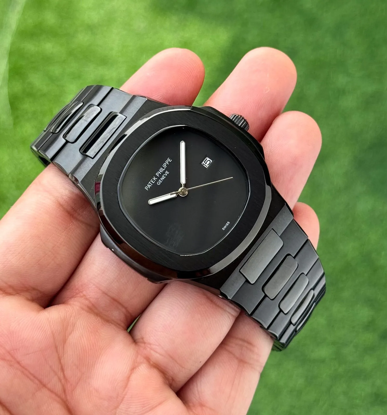 first copy watches Watches Patek Philippe Full Black Nautilus Premium Patek Philippe