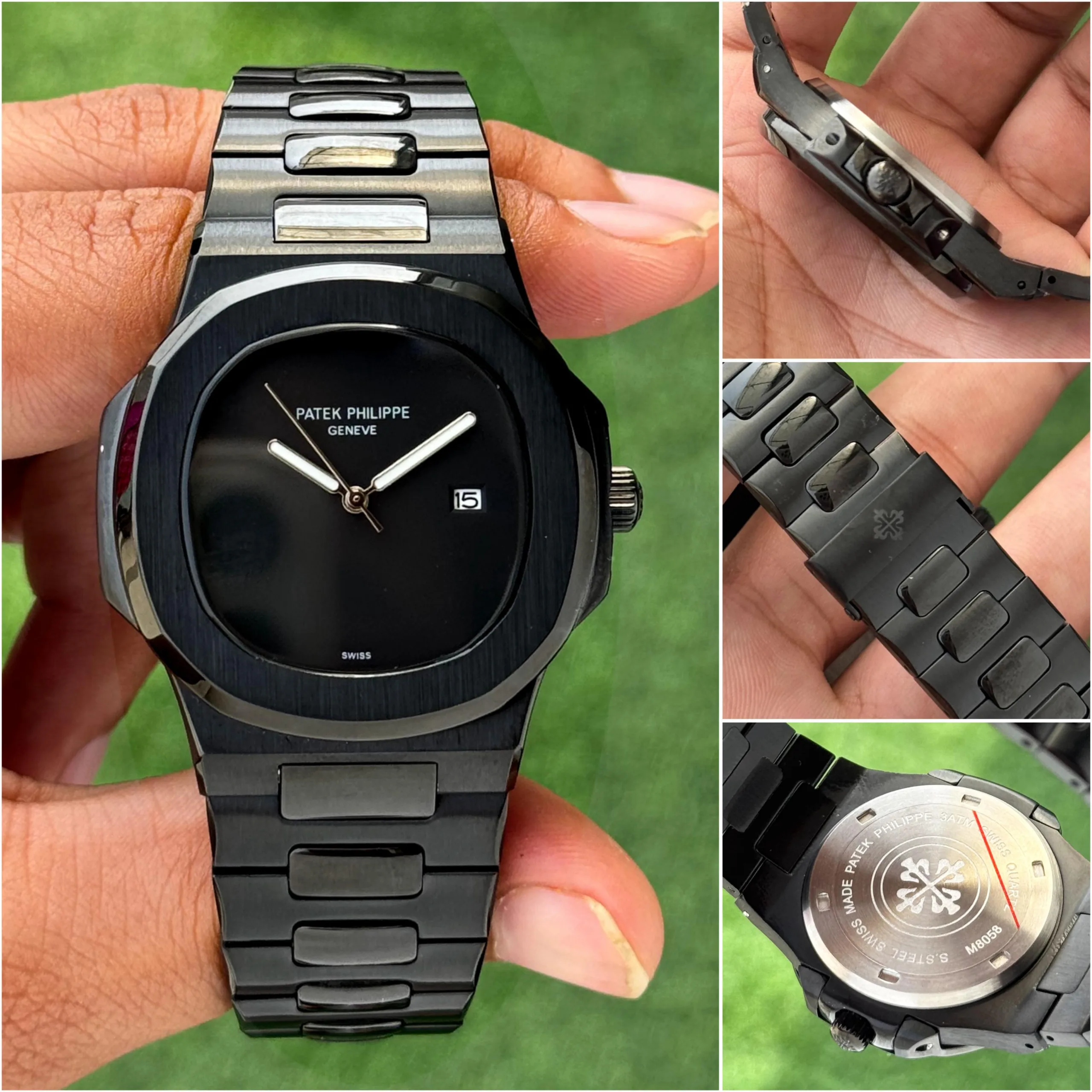 first copy watches Watches Patek Philippe Full Black Nautilus Premium Patek Philippe Full Black Nautilus - Image 2