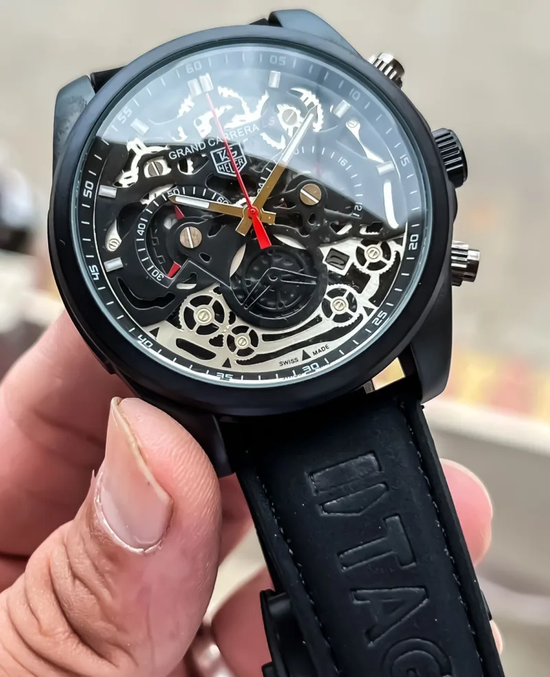 TAG Heuer Carrera Sport CR7 Black Leather Strap