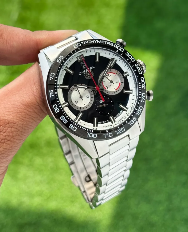 Tag Heuer Black Dial Stainless Steel Luxury
