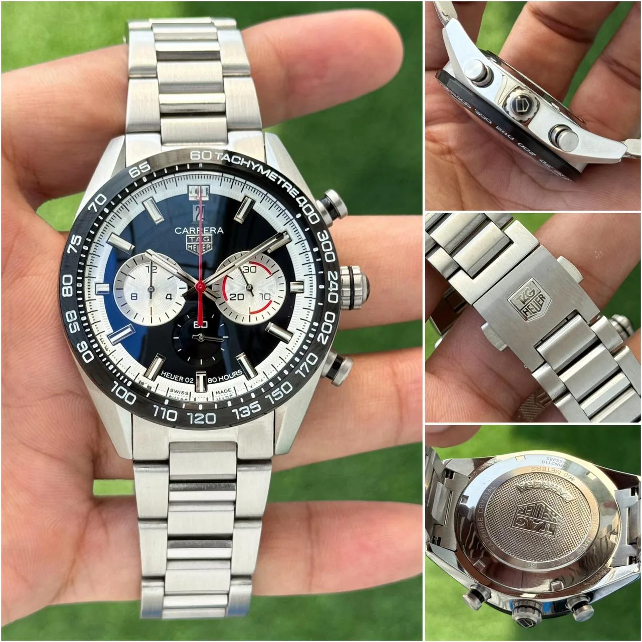 first copy watches Watches Tag Heuer Black Dial Stainless Steel (44mm) Premium Tag Heuer Black Dial Stainless Steel Luxury