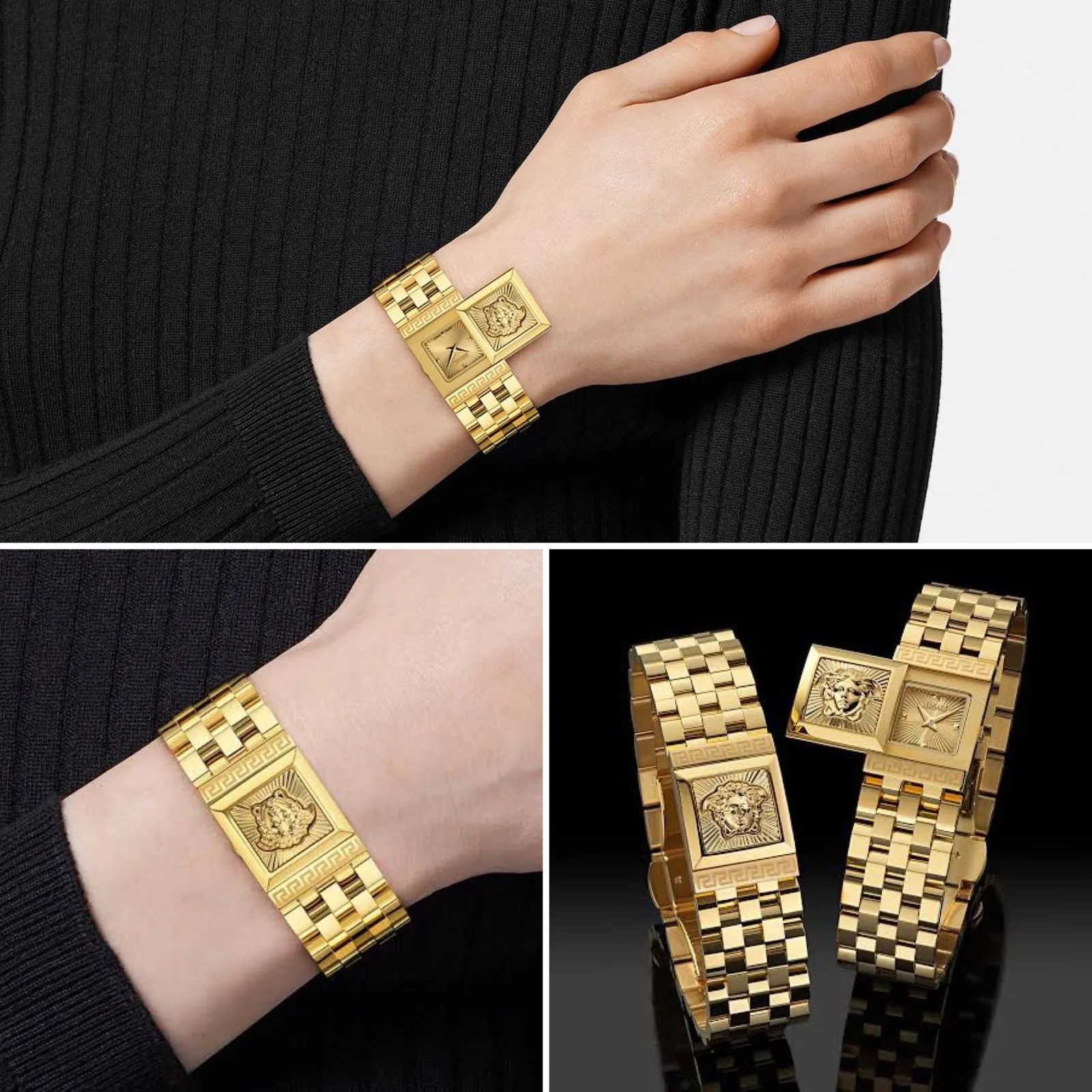 first copy watches Watches Versace PVD Gold Asymmetrical Quartz Premium Versace PVD Gold Asymmetrical Quartz - Image 4