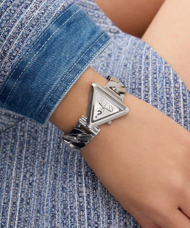 first copy watches Watches Guess Fame Silver Triangle Dial Quartz Premium Guess Fame Silver Triangle Dial Quartz - Image 4