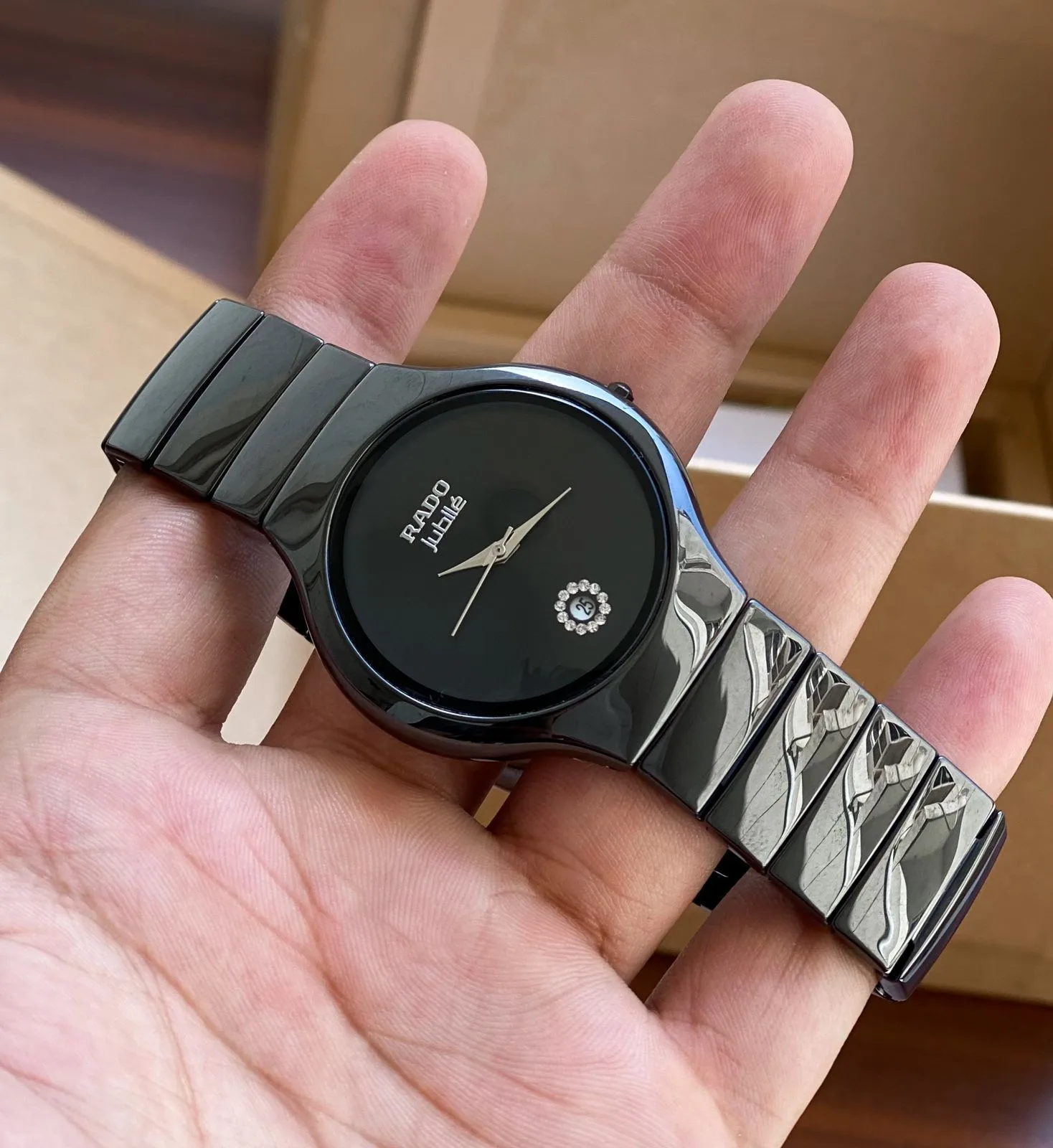 first copy watches Watches Rado Slim Black Ceramic Men’s Watch Premium Rado Slim Black Ceramic Men’s Watch - Image 4