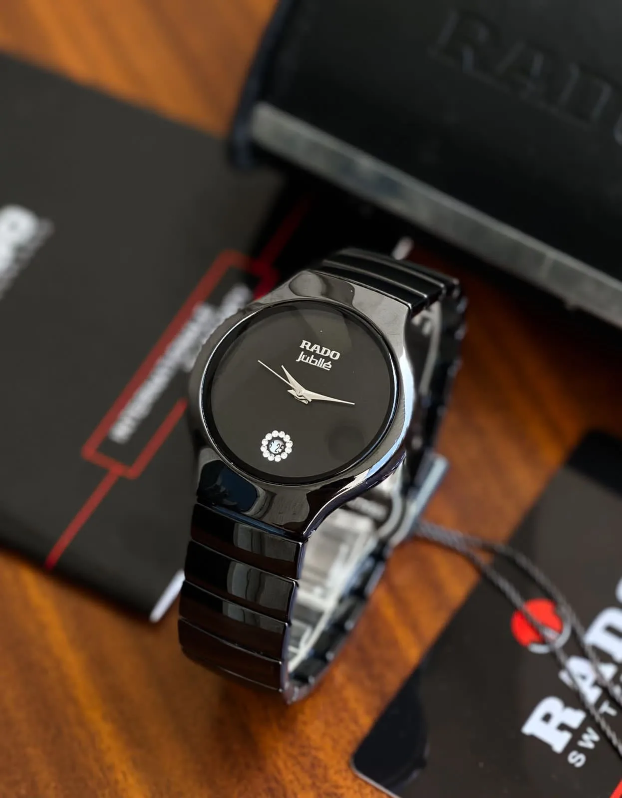 first copy watches Watches Rado Slim Black Ceramic Men’s Watch Premium Rado Slim Black Ceramic Men’s Watch - Image 2