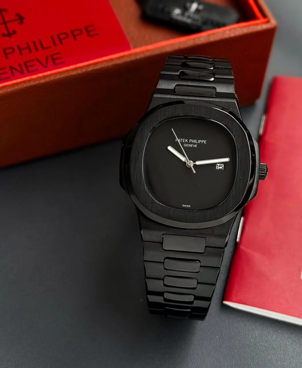 first copy watches Watches Patek Philippe Full Black Nautilus Premium Patek Philippe