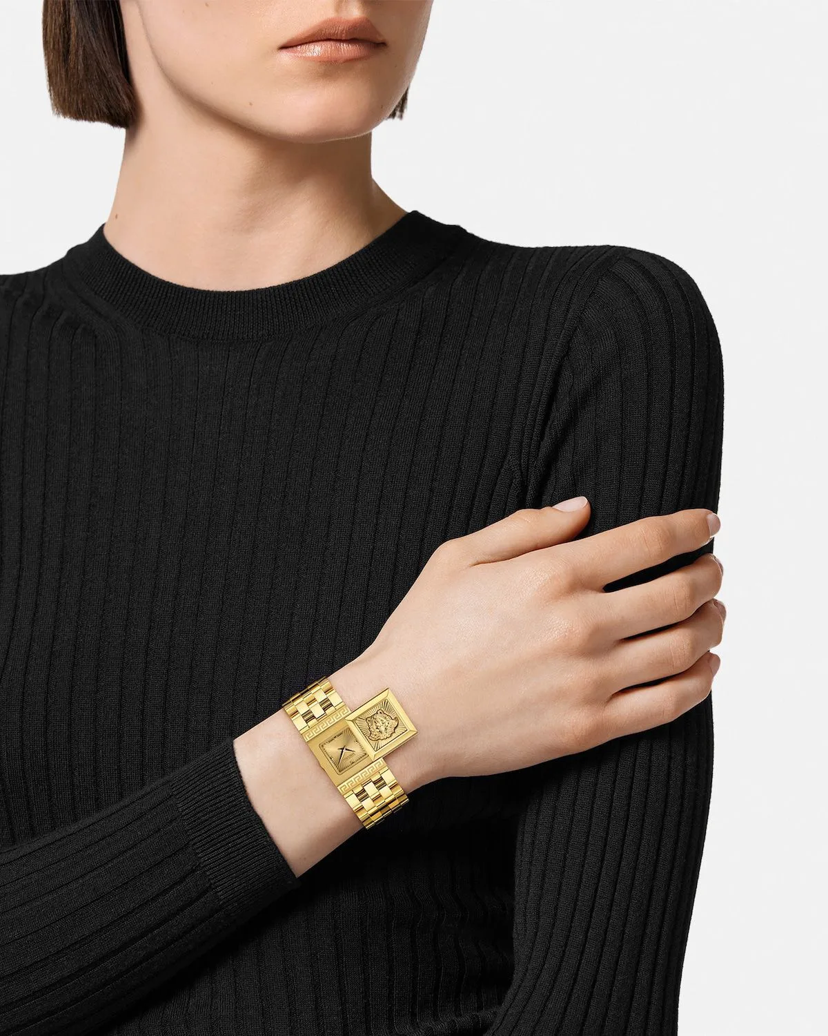 first copy watches Watches Versace PVD Gold Asymmetrical Quartz Premium Versace PVD Gold Asymmetrical Quartz - Image 5