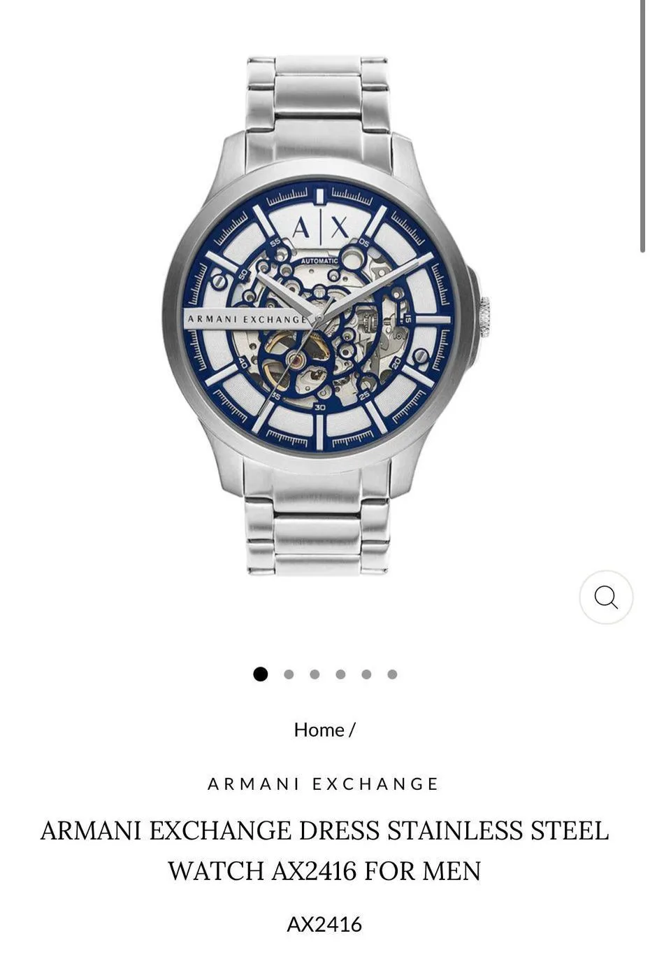 first copy watches Watches Armani Exchange Automatic Silver Stainless Steel Premium Armani Exchange Automatic Silver Stainless Steel - Image 3