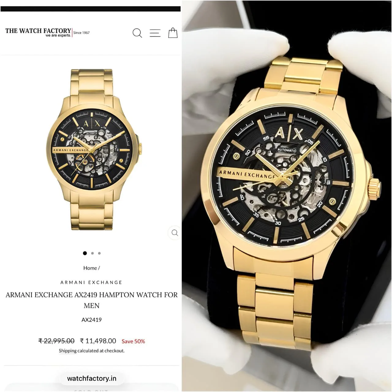first copy watches Watches A/X Hampton Automatic Skeleton Dial Premium A/X Hampton Automatic Skeleton Dial - Image 3