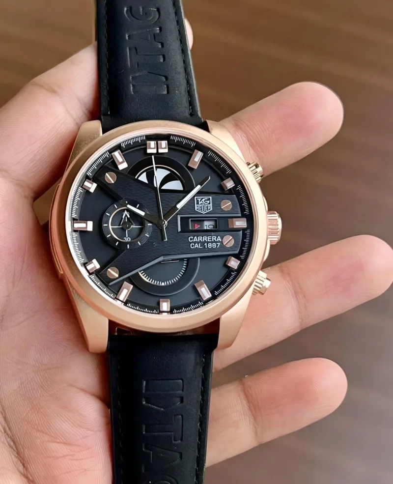 TAG Heuer Carrera Sporat CR7 Black Suede Leather