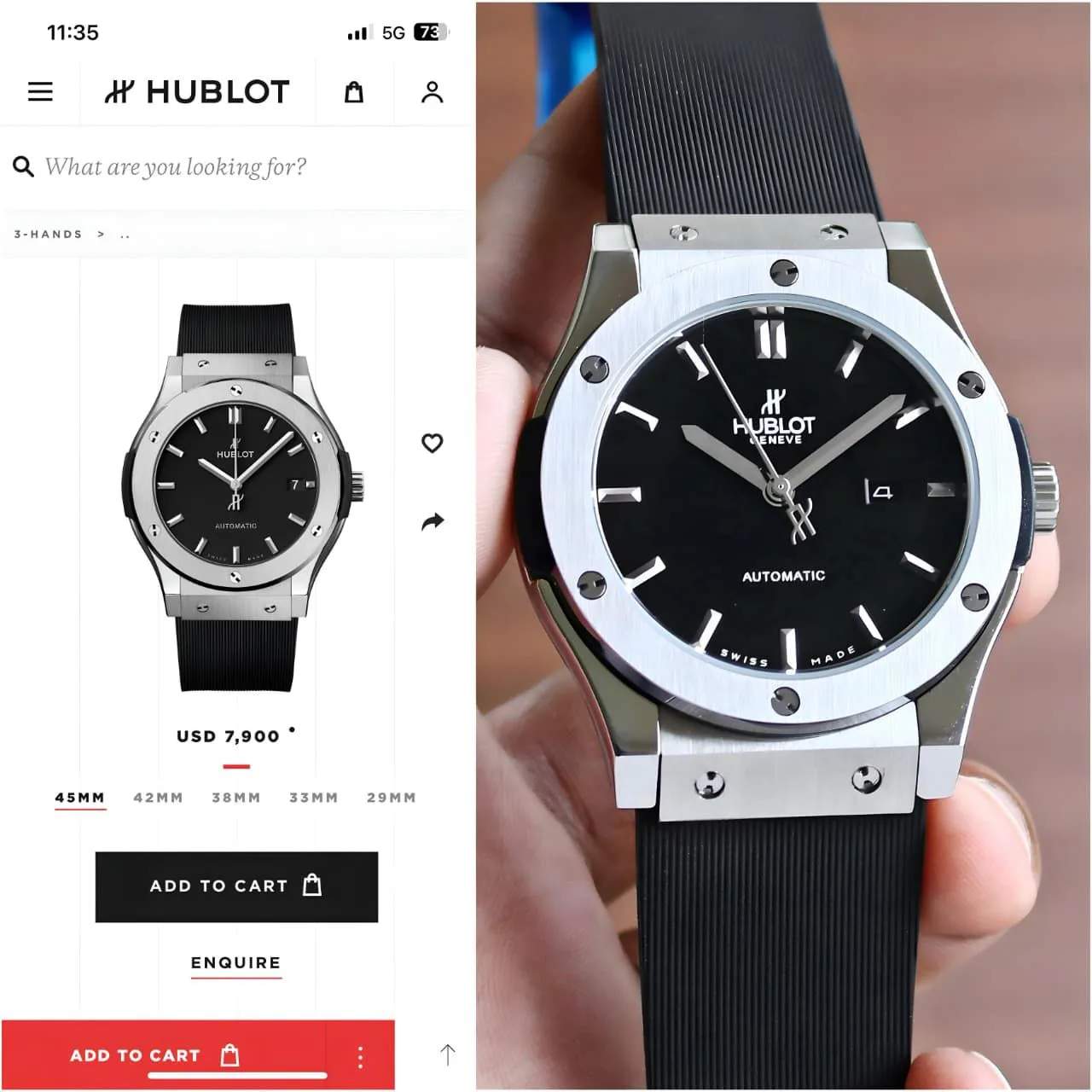 first copy watches Watches Hublot Classic Fusion Automatic 45mm Premium Hublot Classic Fusion Automatic 45mm - Image 4