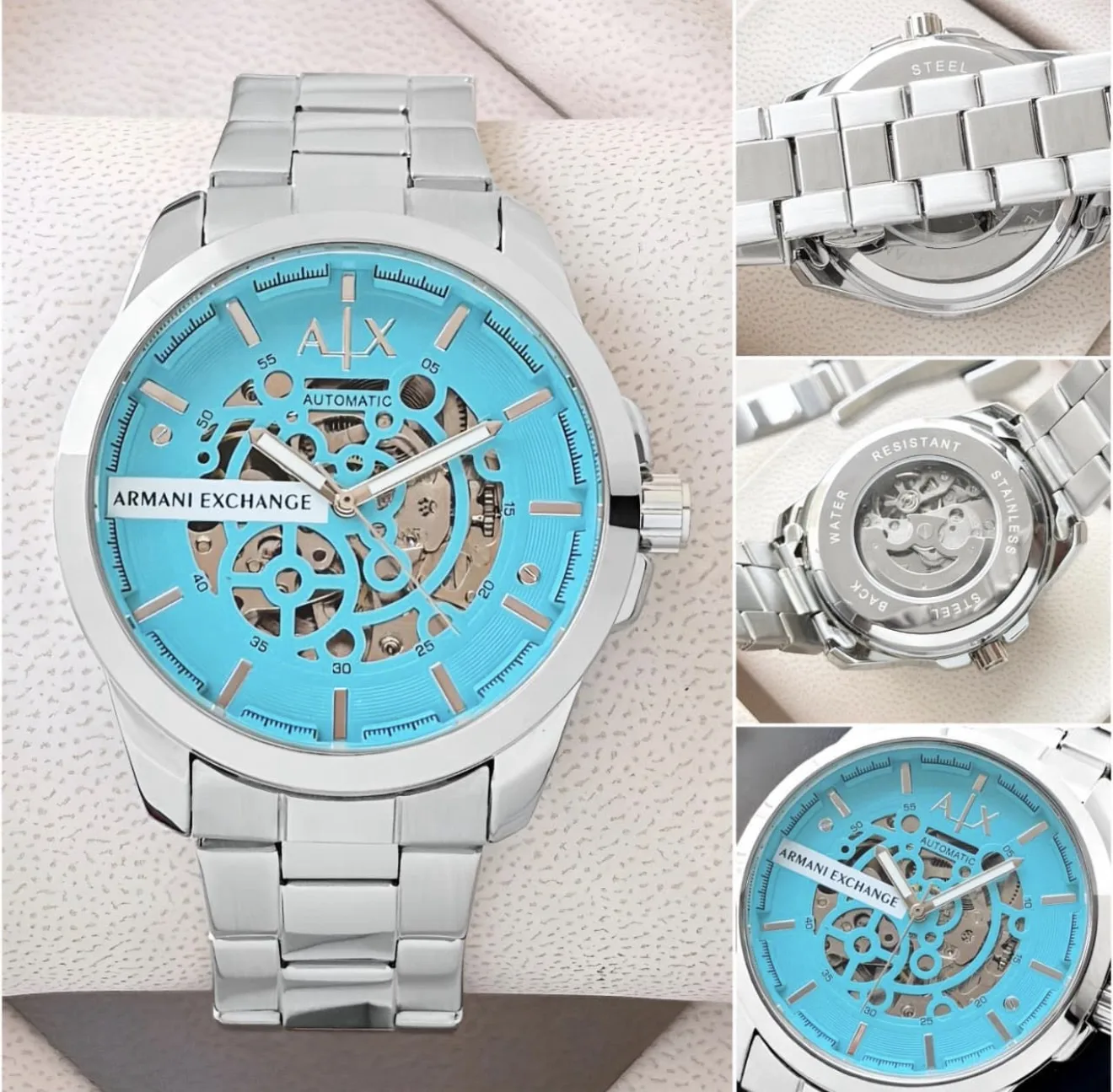 first copy watches Watches Armani Exchange Hampton Automatic Tiffany Blue Premium Armani Exchange Hampton Automatic Tiffany Blue - Image 2