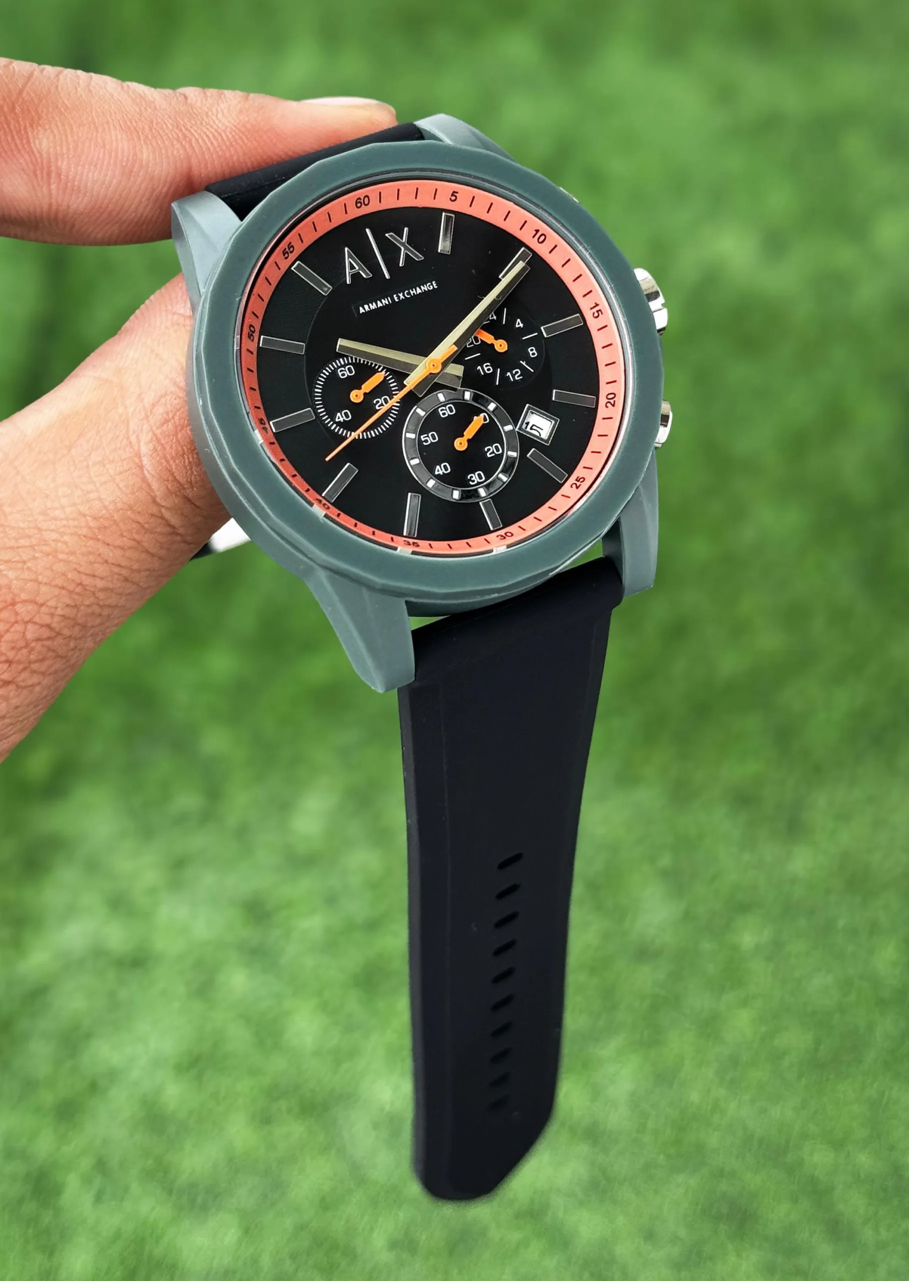 A:E Men’s Black Rubber Strap Analog Watch2