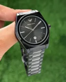 Armani Men’s Black Stainless Steel Analog Watch