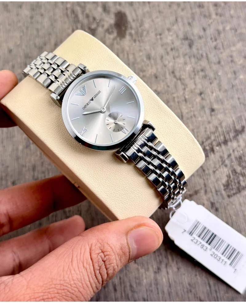 Emporio Armani Grey Dial Ladies Watch