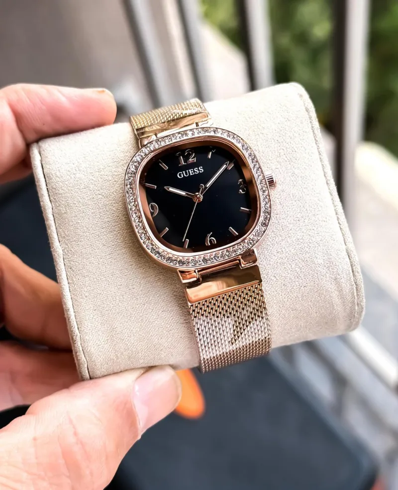 Guess Tapestry Women’s Rose Gold Tone Analog Watch