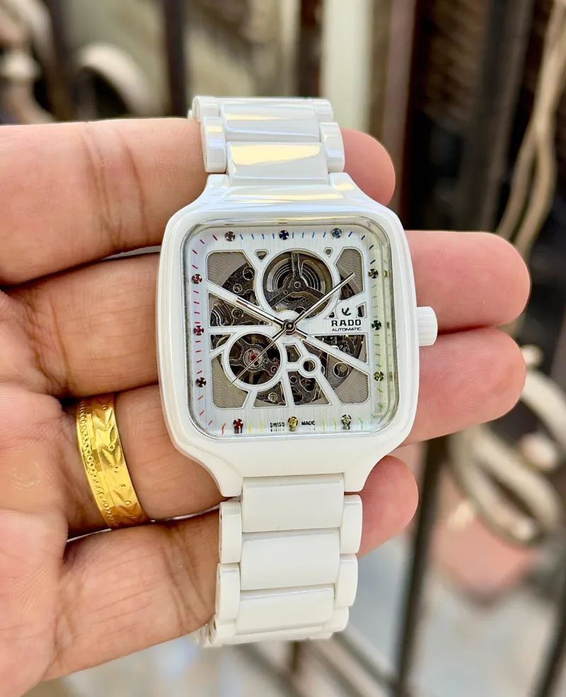 Rado True Square White Open Heart Automatic